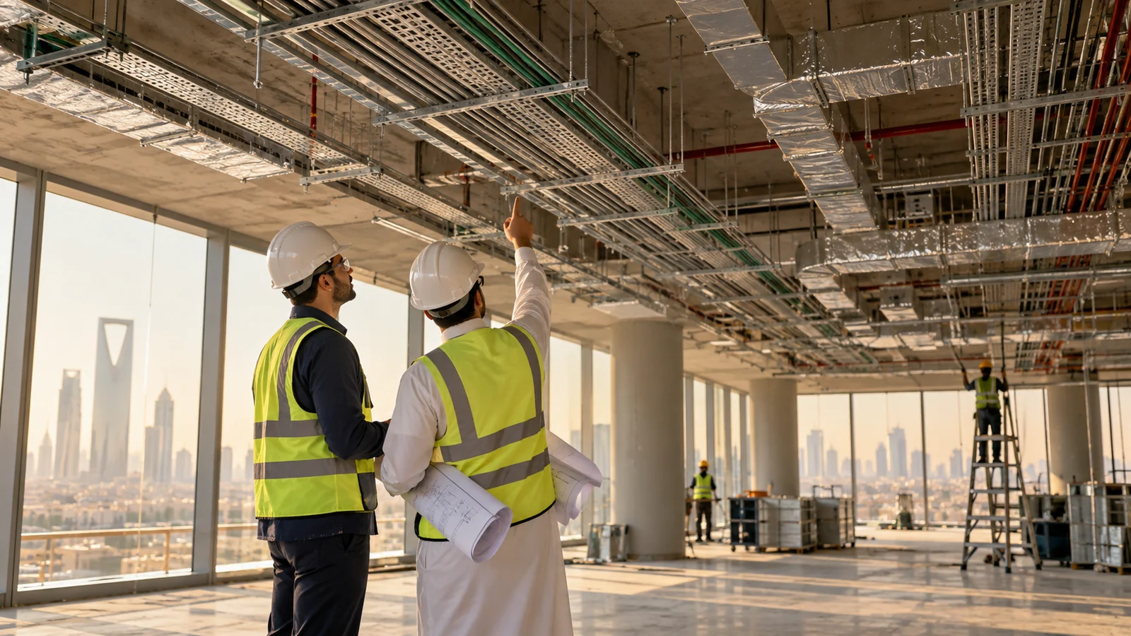 Illustrative construction and engineering site coordination